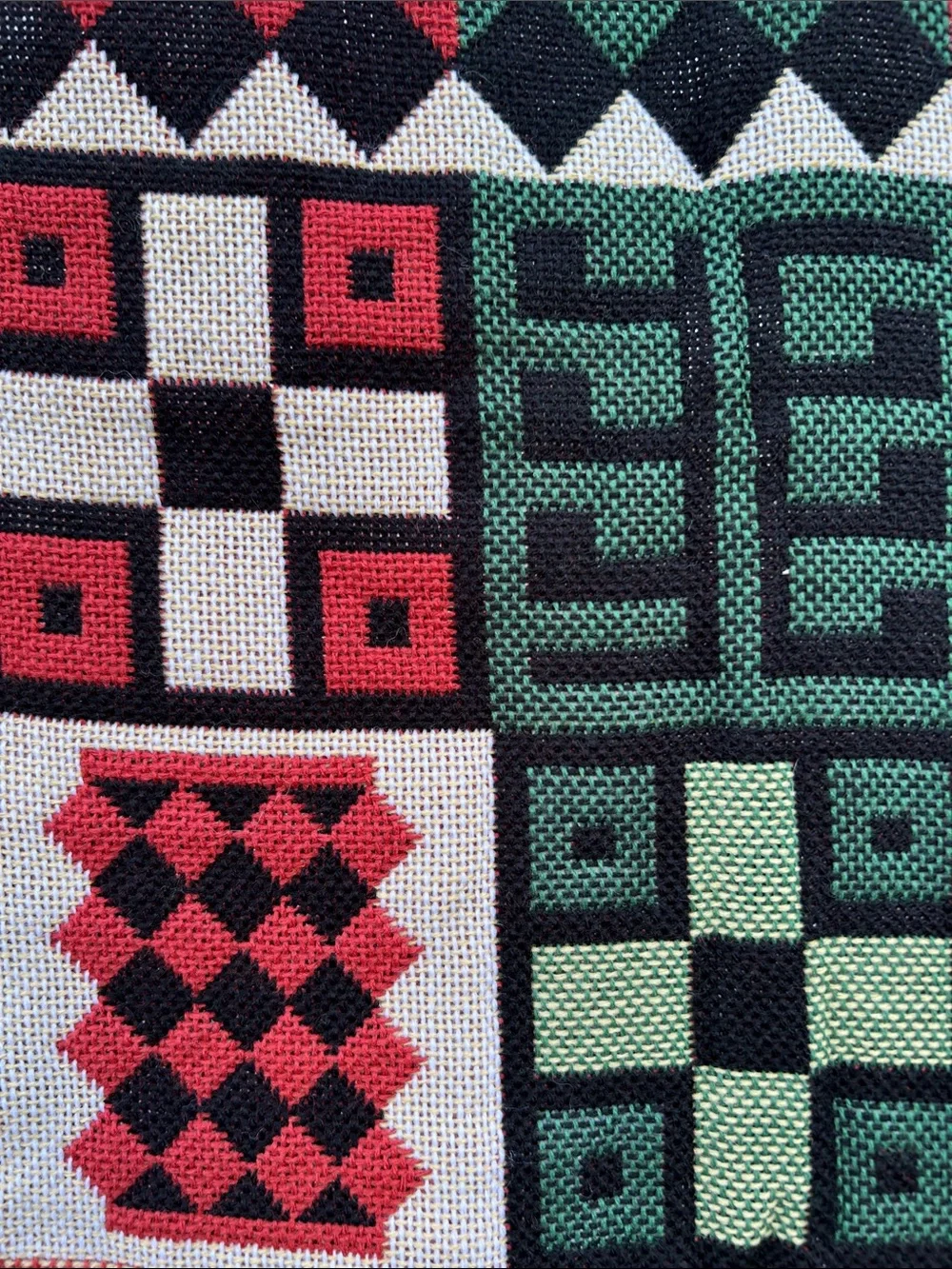 Crown Crafts Woven Throw American Indian & Quilt Motifs